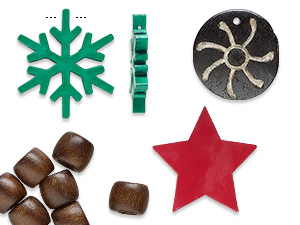 Wood, Bone, Horn and Shell Beads, Drops and Focals