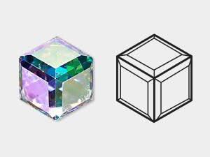 Flat Back Cube - 4841