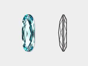 Long Oval Fancy Stone - 4161