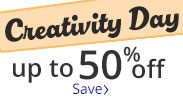 Save on our Creativity Day Flash Sale with discounts up to 50% off.