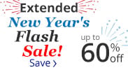 Save on our Extended New Year's Flash Sale with discounts up to 60% off.