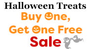 Save on our Halloween Treats Buy One, Get One Free Sale.