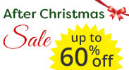 Save on our After Christmas Sale with discounts up to 60% off.