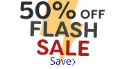 Save on our one-day 50% Off Flash Sale.