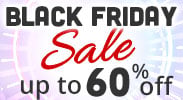 Save on our Black Friday Sale with discounts up to 60% off.