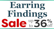 Save on our Earring Findings Sale with discounts up to 36% off.