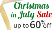 Save on our Christmas in July Sale with discounts up to 60% off.