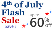 Enjoy our 4th of July Flash Sale with discounts up to 60% off.